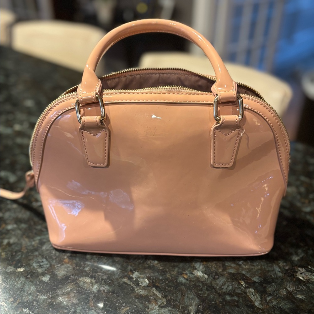 BCBG Glossy Pink Satchel